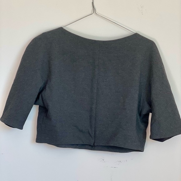 Anne Fontaine Charcoal Grey Top Size 42 - Picture 2 of 6